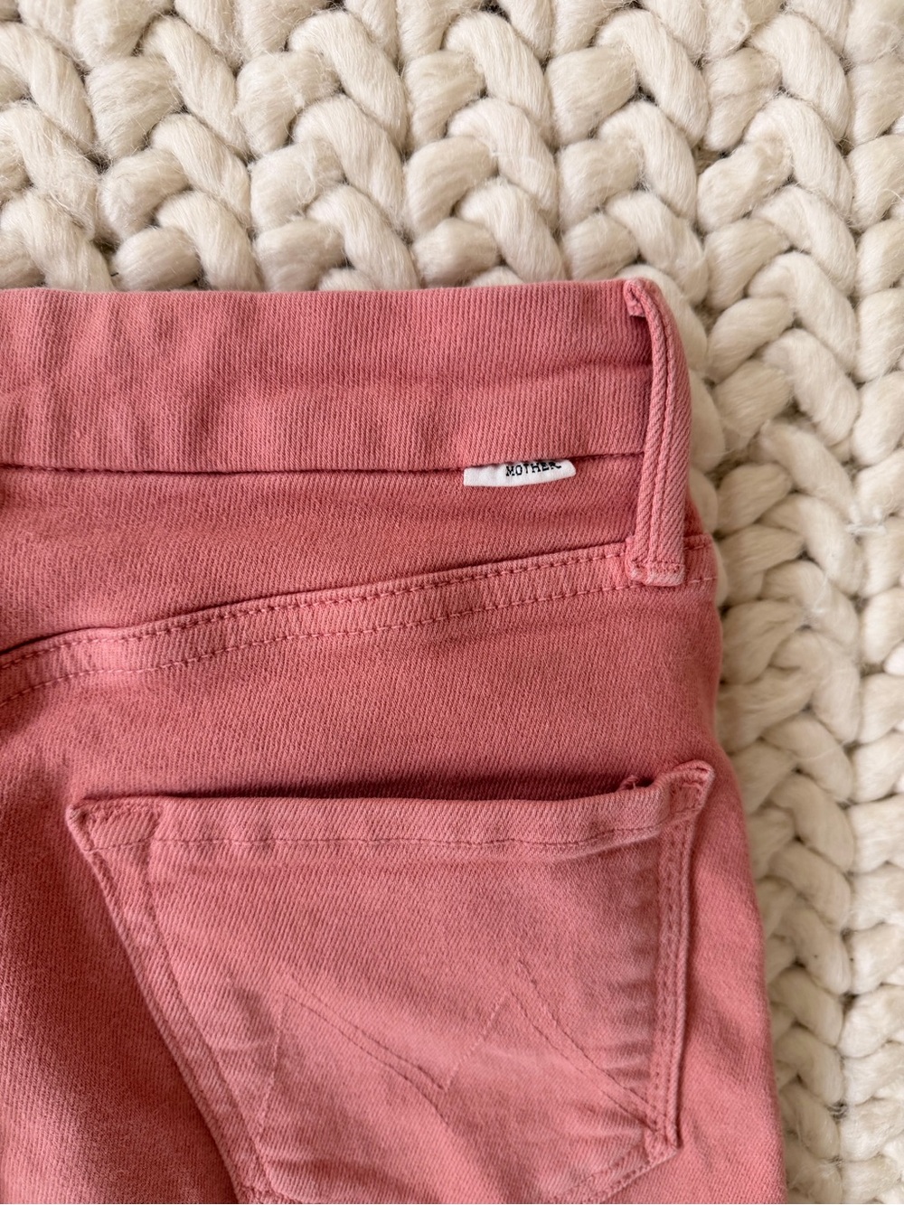 MOTHER The High Waisted Roller Skimp Jeans 26 Second Chance Dusty Rose Wide Leg - Picture 5 of 11
